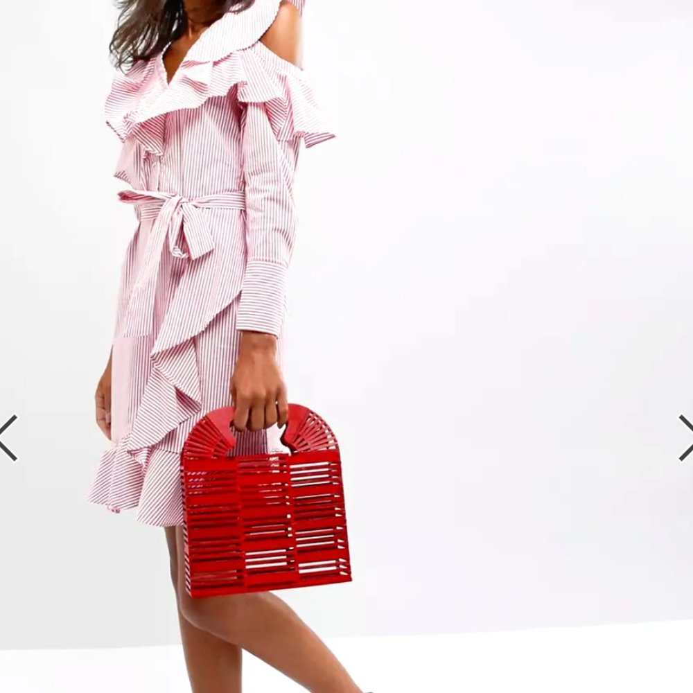 Asos Design Bamboo Square Boxy Clutch Bag